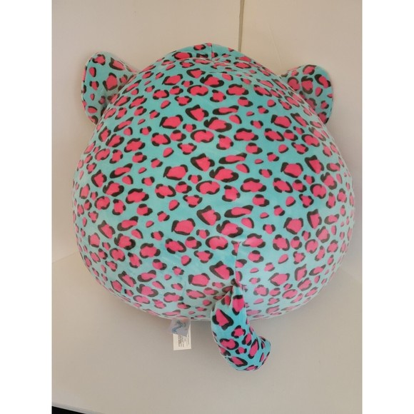 Rare Winking Squishmallows Chelsea the Cheetah 16" Pink Blue Spotted Cheetah - Picture 6 of 10